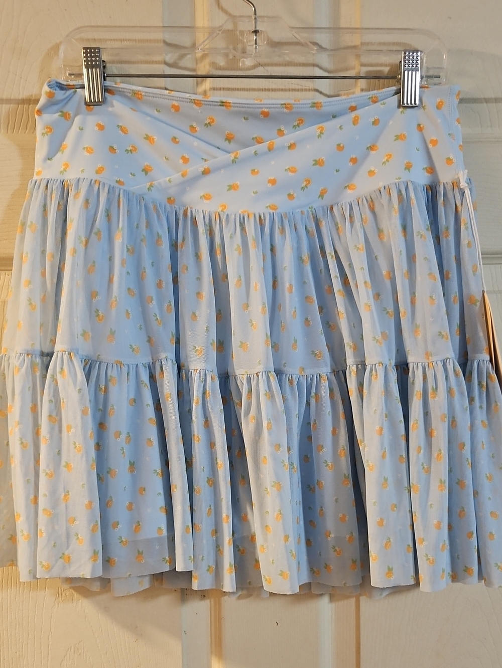 BLOGILATES BALLERINA SKORT: BLUE/ORANGES: NEW WITH TAGS: SIZE 1X